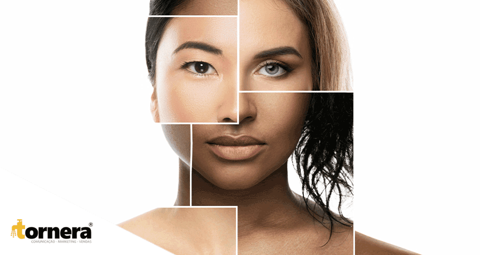 DuaO rosto de uma mulher é mostrado com quadrados em forma de quadradoss pessoas olhando para as telas de algumas câmeras